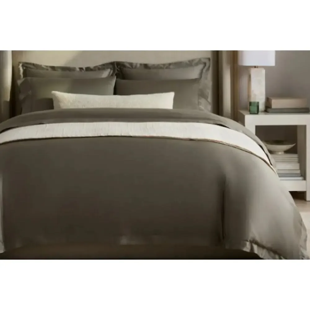 NEW Quince KING Giza Cotton Sateen Duvet Cover Dried Sage Green  NO INSERT/SHAMS